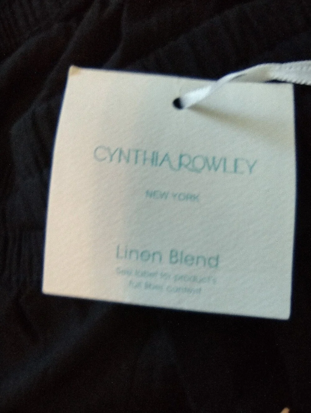 Cynthia Rowley Black Wide Leg Linen Blend Pants Women’s Size 1X Boho Coastal NWT - Picture 5 of 6